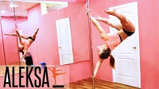 Динамический пилон - трюки Pole Dance (пол дэнс) от Елены Мининой (Olena Minina). В ALEKSA Studio