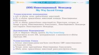 Маркетинговый план Sky Way Invest Group