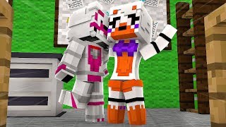 FUNTIME FOXY KISSES LOLBIT?! Minecraft FNAF School funtime Foy loves lolbit?! (Minecraft roleplay)