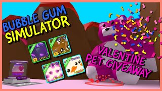 ? LIVE ?? VALENTINE PET GIVEAWAY IN BUBBLE GUM SIMULATOR ?? ROBLOX ??