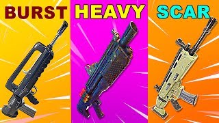 LEGENDARY BURST vs HEAVY vs SCAR - Fortnite Battle Royale