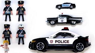 Learn Sizes Colors & Numbers w/Playmobil Police Cars Vehicles Toys for Kids