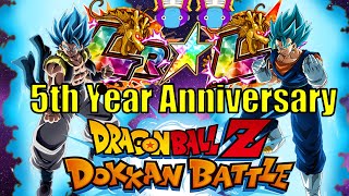 MY BEST DOKKAN VIDEO YET! NEW LR Gogeta & LR Vegito Summons! Dokkan Battle Five Year Anniversary!