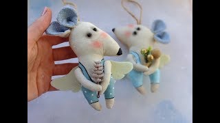 Символ года 2020 в технике грунтованный текстиль/Crochet mouse 2020