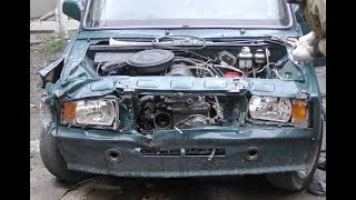 Ремонт битого автомобиля. Разбили перед ВАЗ 2107.