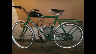 Бензиновый мотор 2т на велосипед. Мопед из велика. Build a Motorized Bike at home
