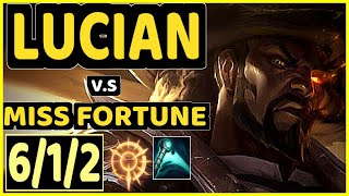 ARROW (LUCIAN) vs MISS FORTUNE - 6/1/2 KDA BOTTOM ADC CHALLENGER GAMEPLAY - KR