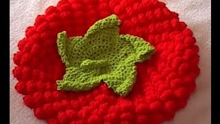 Как связать беретку - малинку для девочки 2 лет, крючком