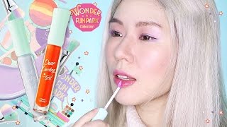 Etude House DEAR DARLING SODA TINTS // Review + Try On + Swatch // BR401 & BL601 (WONDER FUN PARK)