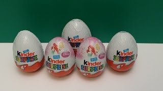 5 Surprise Eggs Kinder ~ Kinder Surprise Disney Princess