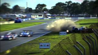 Full Contact - Dempsey Racing crash - ALMS - Tequila Patron - ESPN - Sports Cars - USCR