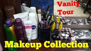 My Makeup Collection & storage||Vanity Tour||In Urdu/Hindi|Ah Glam Gurll