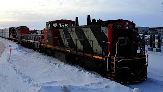 Epic Double Horn Show From Classic 1950s Locomotives on Old Industrial Trackage (02/01/2017)