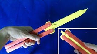 Как сделать нож-бабочку из бумаги | Balisong