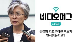 강경화 외교부 장관 후보자 인사청문회 / 비디오머그 라이브