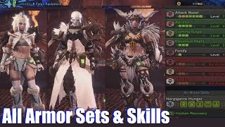 Monster Hunter World - Armor Sets & Armor Skills (Female - 104 High Rank Armors)
