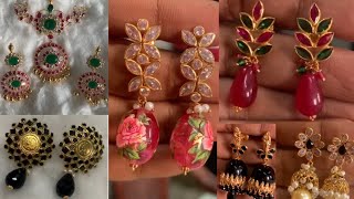 #goldjewellery light weight gold jewellery collection with price and contact details//gold earrings