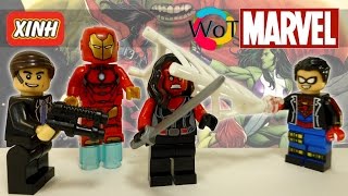 Обзор китайских Лего Минифигурок 2017 Железный Человек, Красная Женщина Халк, Агент Колсон