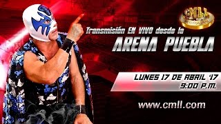 LA MEJOR LUCHA LIBRE EN VIVO DESDE LA ARENA PUEBLA 17 DE ABRIL DEL 2017