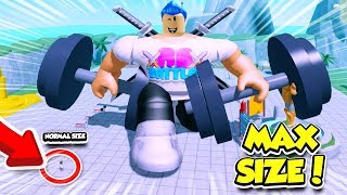 I Became THE BIGGEST PLAYER In WEIGHT LIFTING SIMULATOR 4!! *MAX SIZE* (Roblox)