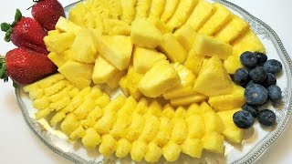 Как Нарезать АНАНАС   3 Простых Способа.( для начинающих)  How to cut pineapple