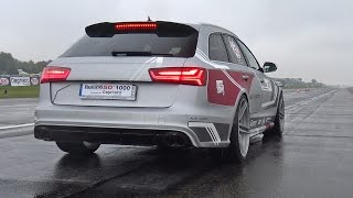 Audi RS6 Avant Performance w/ Akrapovic Exhaust - REVS & DRAG RACE!