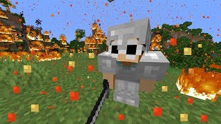 Beating Minecraft, But It Rains Lava...