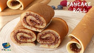 How to Make Chocolate Pancake Roll | Pancake Recipe | Kids tiffin Box Recipe / Idea | প্যানকেক রোল