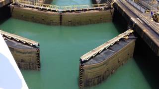 Panama Canal Gates opening