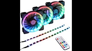 Addressable RGB (aRGB) Fans and rainbow LED Strip for PC unboxing and connecting
