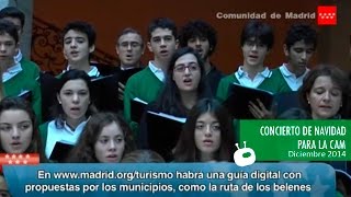 Concierto inaugural de la Navidad en la sede de la Comunidad de Madrid.