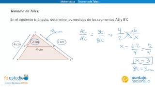 Matemática - Ejercicios Teorema de Tales