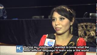 Mexican girl aces out for world match of Chinese language