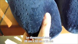 Cuscino ortopedico in memory foam da viaggio per cervicale Bonmedico®