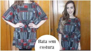 APRENDA A FAZER BATA SEM COSTURA EM 5 MINUTOS | Muito fácil! | Roupas sem costura