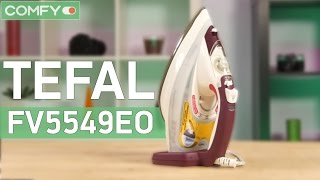 Tefal FV5549EO - утюг из Франции с подошвой для деликатной глажки - Видео демонстрация