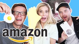 Testing Crazy Amazon Products (Stress Egg, Fluffy Slime, Nothing and Cat Mask)
