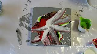 #38 TUTORIAL ACRILICOS FLUIDOS - "Flor Abstracta" - En Español (Acrylic Pouring)