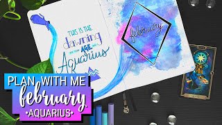 PLAN WITH ME » Bullet Journal Setup February 2020 » ♒️ Aquarius Season