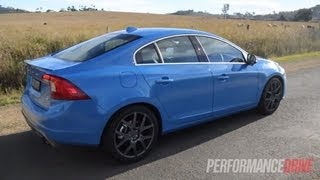 2013 Volvo S60 Polestar engine sound, 0-100km/h, track lap (Lakeside)