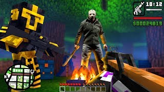 ¿¡JASON NOS QUIERE MATAR EN GTA DENTRO DE MINECRAFT!? | MINECRAFT TROLL