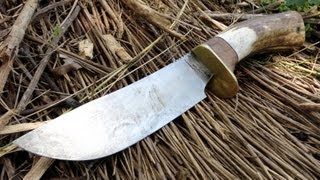 Elk Antler Bowie Knife - Knifemaking - Custom Knives - Forge