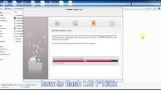 how to flash LG F160k