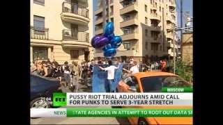 Pussy Riot has Orgy in museum and has sex with chicken in a supermarket