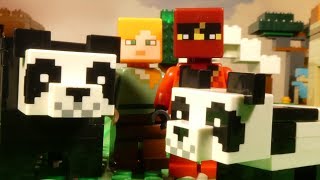 LEGO MINECRAFT CUTE PANDA + BATTLE COMPILATION