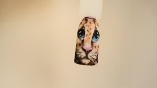 Рисуем леопарда на ногтях