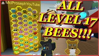 ? LIVE: WORLD FIRST! ALL Level 17 Bees! | Roblox Bee Swarm Simulator