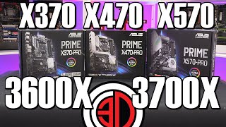 X370 vs X470 vs X570 with 3600x and 3700x