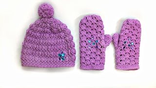 Женский комплект крючком. Шапочка/Crochet hat