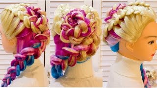 Прическа с плетением. Косы для дочки. Braided hairstyle